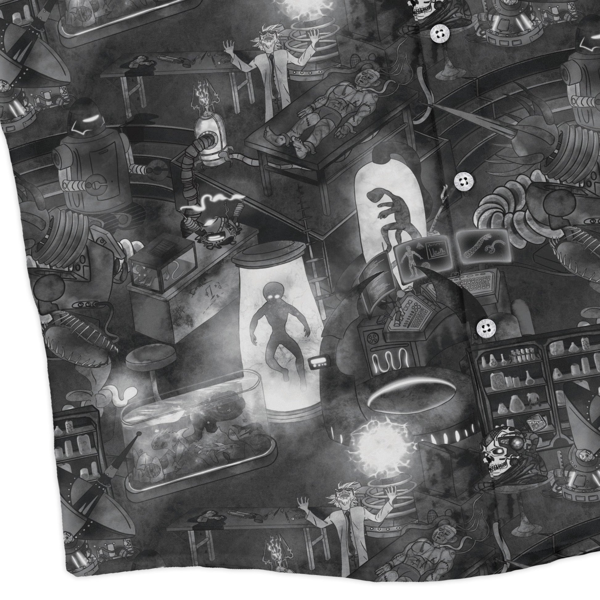 Mad Lab Midnight Long Sleeve Button Up Shirt