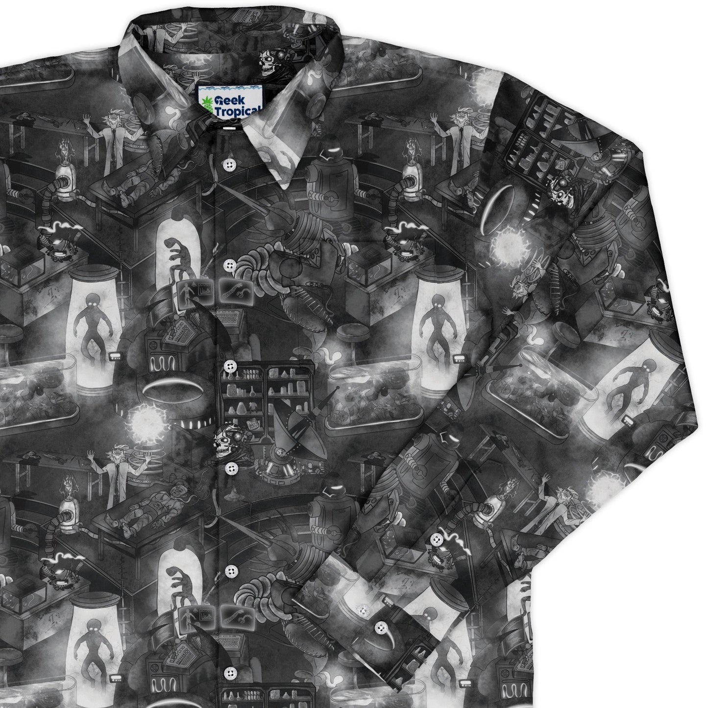 Mad Lab Midnight Long Sleeve Button Up Shirt