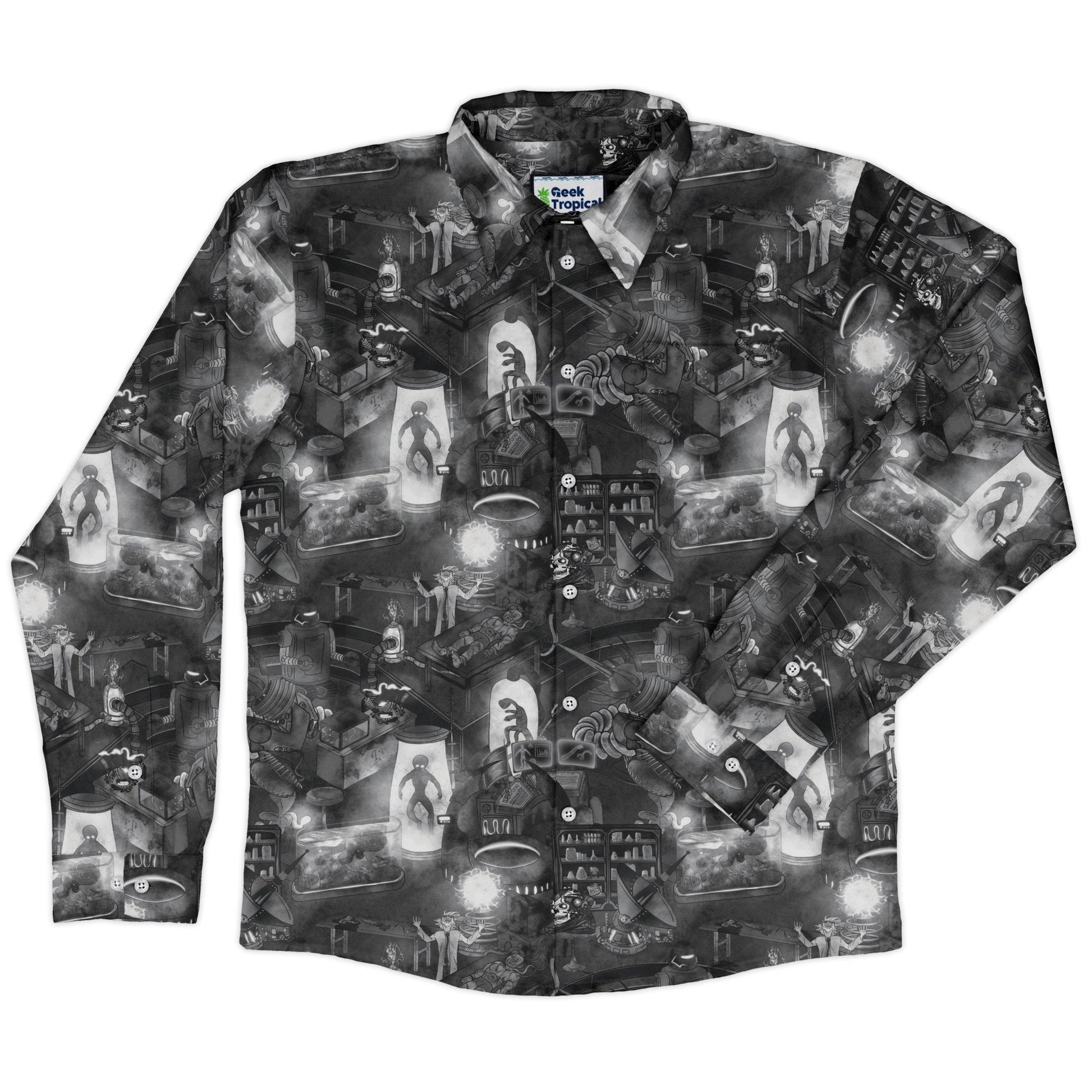 Mad Lab Midnight Long Sleeve Button Up Shirt