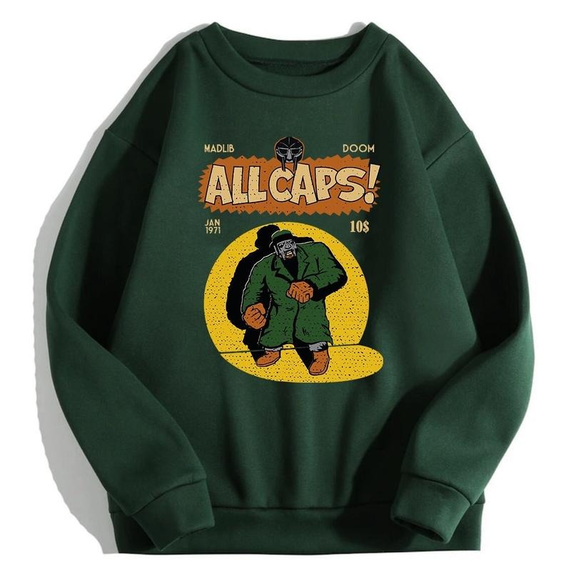 Madlib Doom All Caps Sweatshirt, Mf Doom Sweatshirt, hip hop sweatshirt, Rap Music Sweatshirt, Madvillain Metal Tee, Gift...