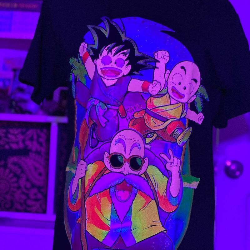 Maestro roshi y familia T-shirt Cotton Black Casual Hoodie, Sweatshirt | InkThreadWorks.com