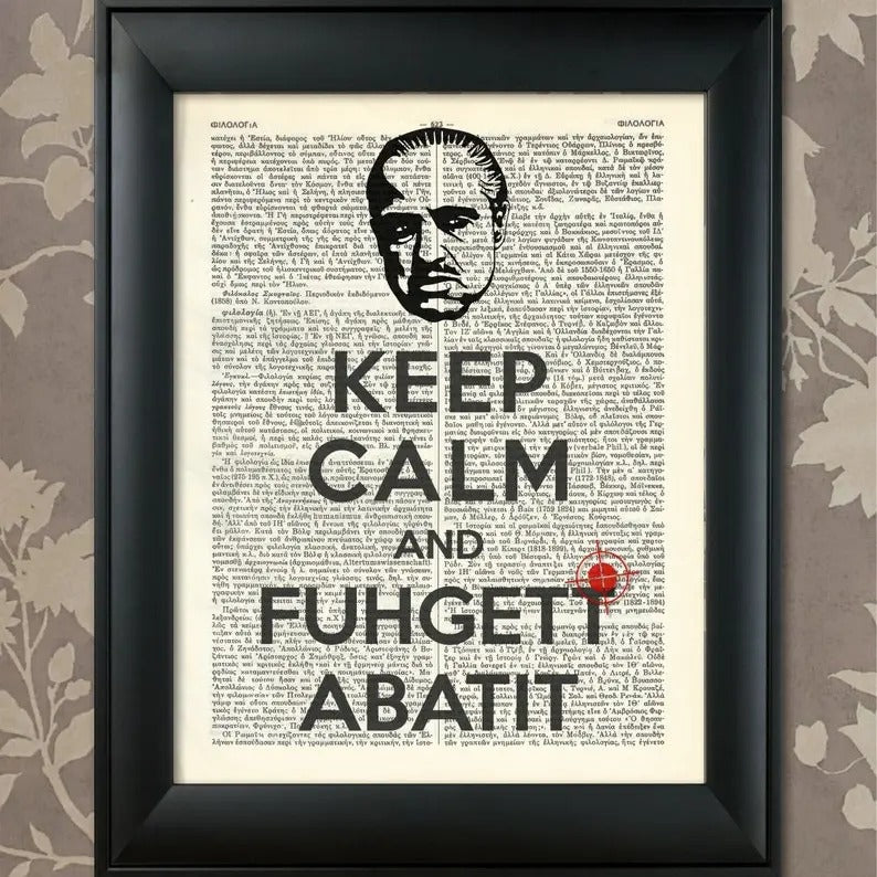 Mafia Humorous Print, Mafia Print, Mafia Poster, Mafia Humor, Mafia art, Mafia wall art, Mafia Decor, The Godfather, Italian American