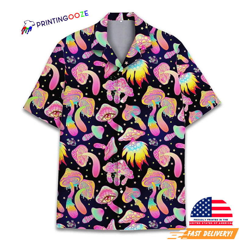 Magic Mushrooms Colors Hawaiian Shirt
