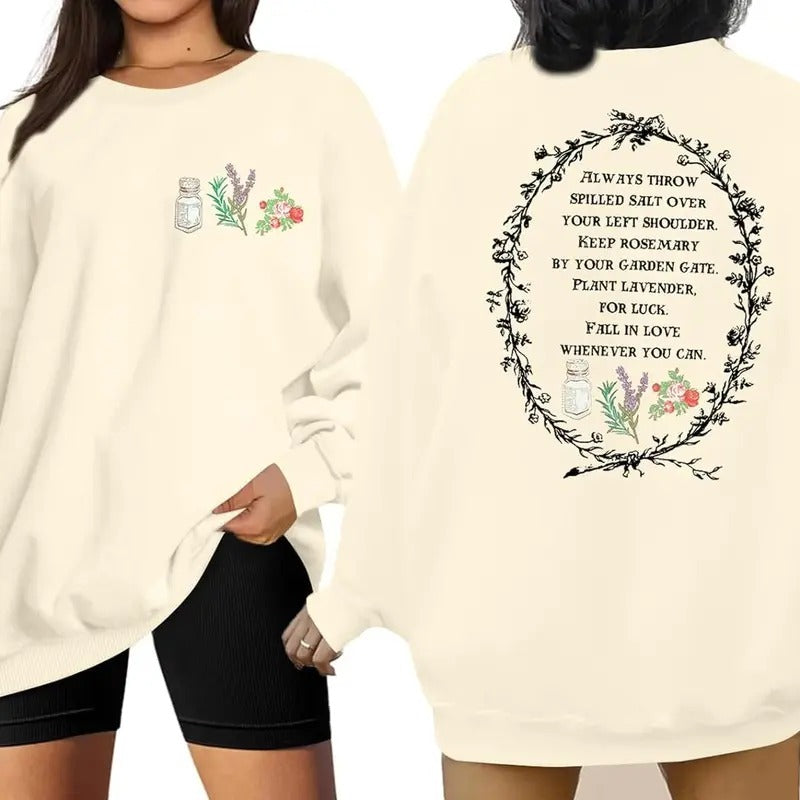 Magic Sweatshirt Halloween Sweater Salt Rosemary Lavender Love Outfits Casual Crewneck Apparel T-Shirts, Hoodie