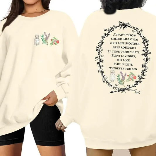 Magic Sweatshirt Halloween Sweater Salt Rosemary Lavender Love Outfits Casual Crewneck Apparel T-Shirts, Hoodie
