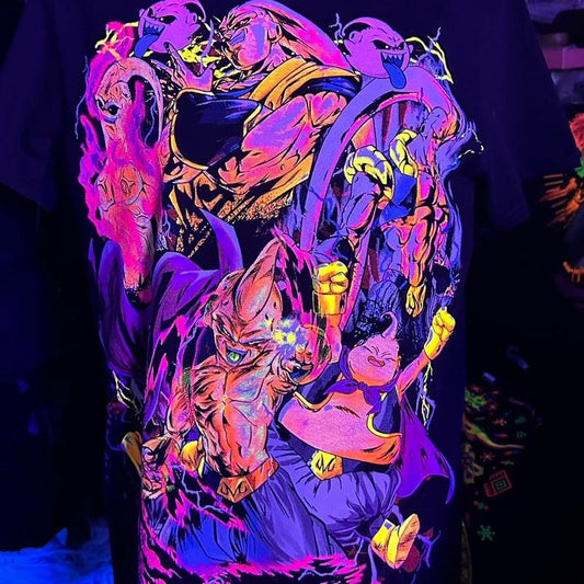 Majin boo en todas sus fases t-shirt Casual Black Hoodie, Sweatshirt | InkThreadWorks.com