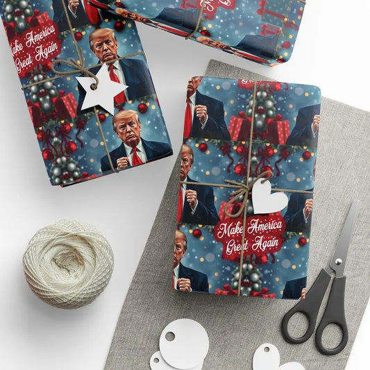 Make Christmas Great Again - Trump Wrapping Paper for Gifts - Trump Christmas Gift Wrap - Maga Gift Wrap Christmas Trump...