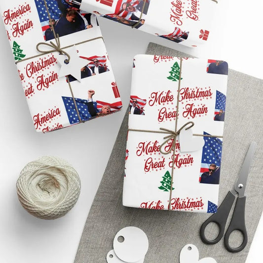 Make Christmas Great Again, Trump Fist, Trump Wrapping Paper for Gifts, Trump Christmas Gift Wrap, Pro Trump 2024, Santa...