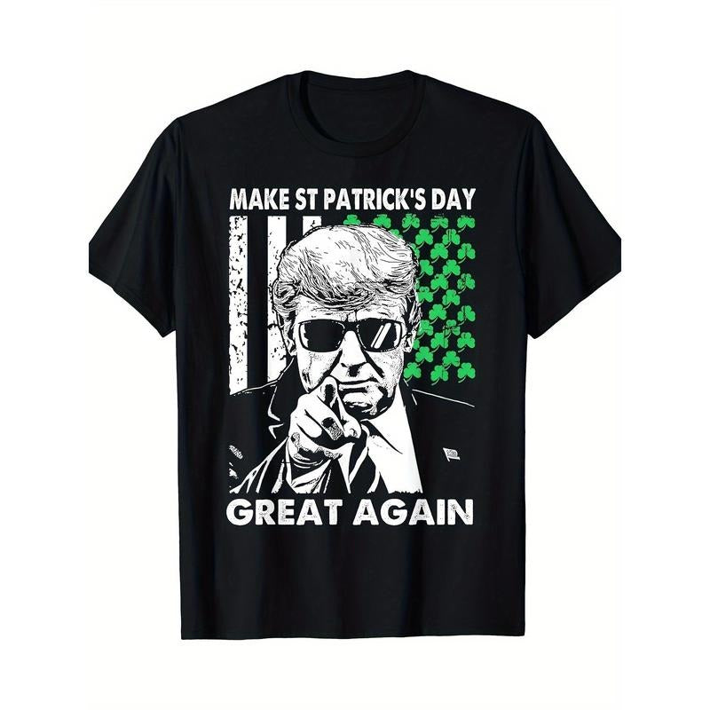 Make St. Patrick's Day Great and Fun Again Trump T-shirt S-3XL 180g Made in USA Hoodie, Sweatshirt | InkThreadWorks.com