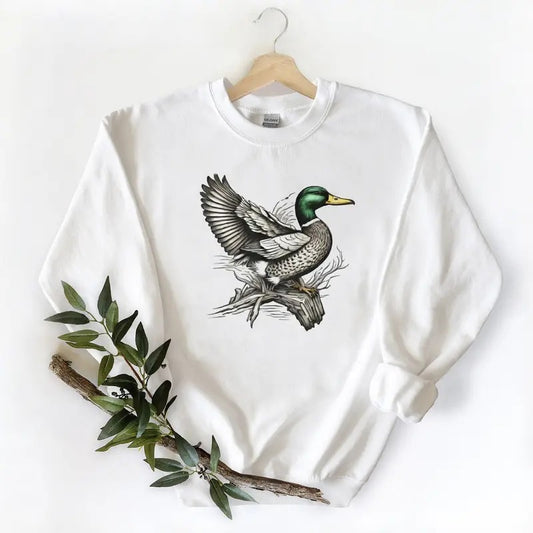 Mallard Ducks Coming Over Big Timbers Onto Water Unisex Tshirt Sweatshirt Hoodie, for duck hunters, husbands and Mallard...