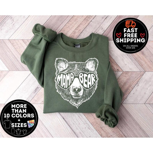 Mama Bear sweatshirt, Mothers Day Gift, Mama Bear Crewneck, Cute Mama Shirt, Mom Life Sweatshirt, New Mom Gift, Baby...