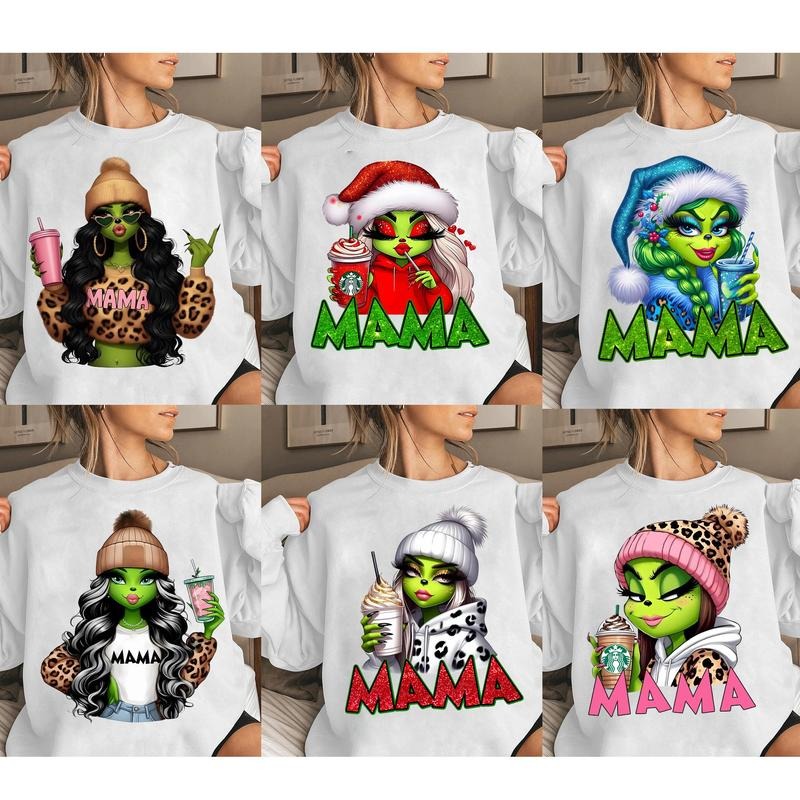 Mama Coffee Christmas Bundle Sweatshirt, Family Christmas Gift, Gift For Mom T-Shirts, Hoodie | InkThreadWorks.com