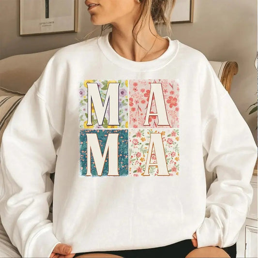Mama Flower Sweatshirt, Retro Boho Mama Shirt, Gift for Mom, Mother's Day Gift Shirt, New Mom Gift Shirt, Boho Mama...
