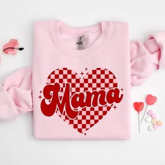 Mama Heart Sweatshirt, Valentines Day Shirt, Mama Valentine Shirt, Mama Shirt, Love Shirt, Cute Valentines Shirt,...