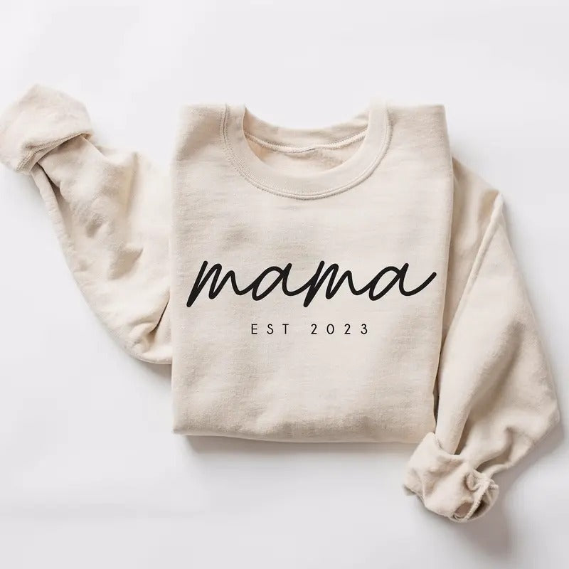 Mama Letters Crew Neck Sweatshirt and Long Sleeve T-Shirt