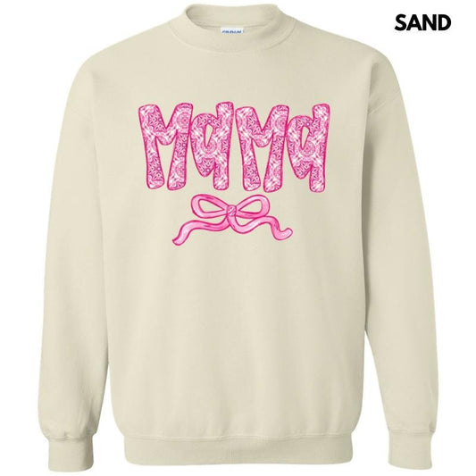 Mama Patterned Coquette Sweatshirt T-Shirts, Hoodie | InkThreadWorks.com