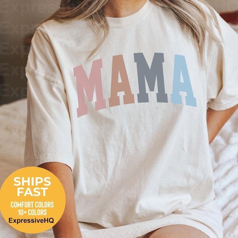 Mama Shirt For Mothers Day Gift From Daughter, Mama Tshirt For Birthday Gift For Her, Baby Shower Gift Christmas Gift For...