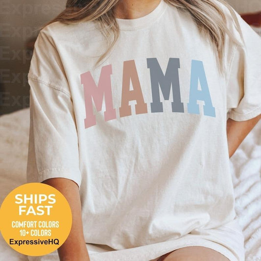 Mama Shirt For Mothers Day Gift From Daughter, Mama Tshirt For Birthday Gift For Her, Baby Shower Gift Christmas Gift For...