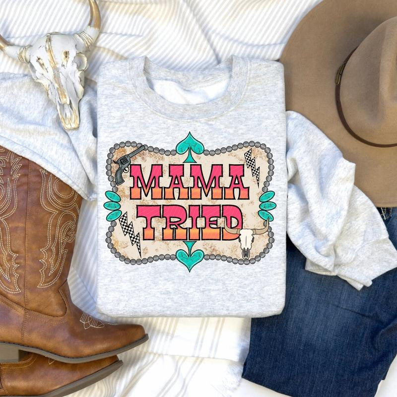 Mama Tried DTF Transfers - THIS IS NOT A SHIRT Hoodie, Sweatshirt | InkThreadWorks.com