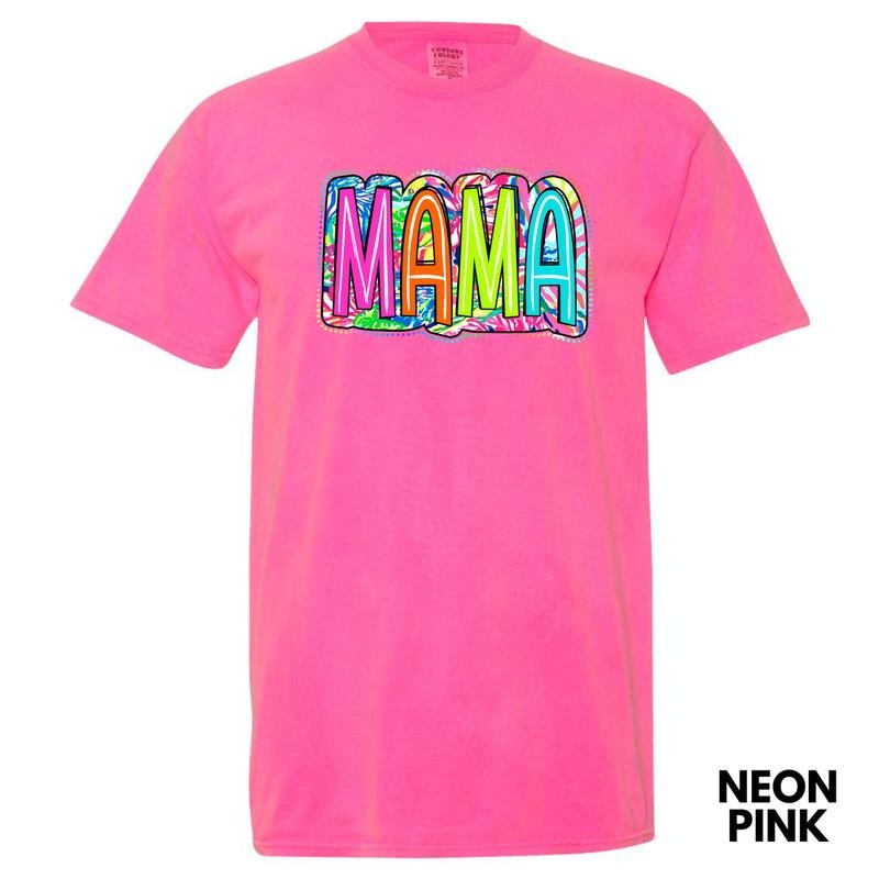 Mama Tropical Print Comfort Colors T-Shirt 'NLB' Hoodie, Sweatshirt | InkThreadWorks.com