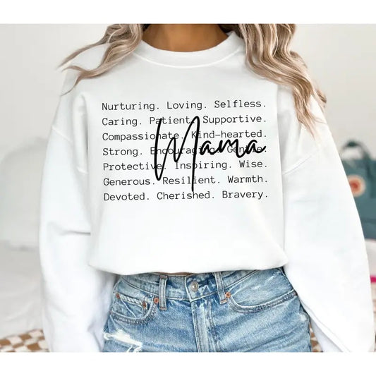 Mama Words Graphic Pullover