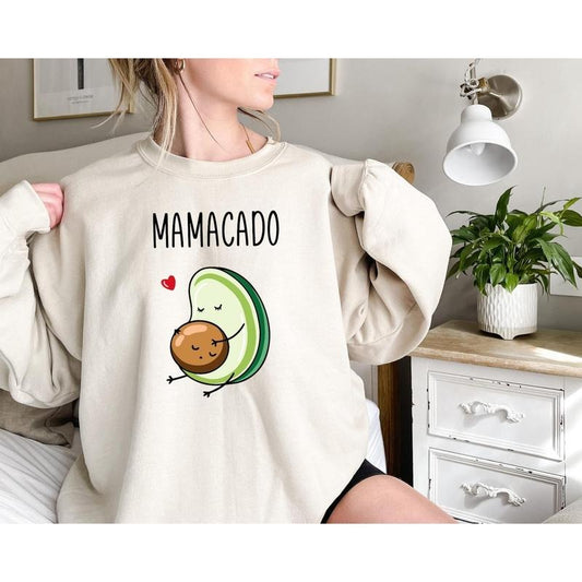 Mamacado Sweatshirt and Hoodie, Baby Announcement Shirt, New Mom Gift, Pregnancy Reveal Shirt, Maternity Shirts, Baby...