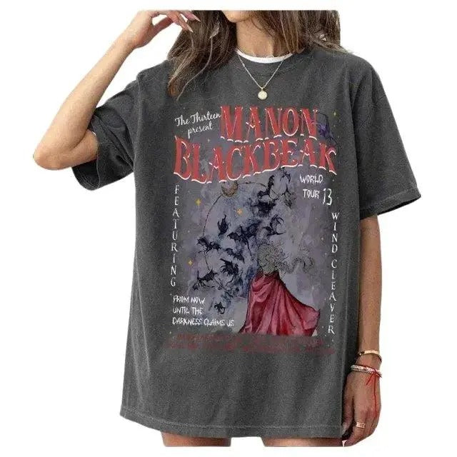 Manon Blackbeak Shirt Sarah J Maas Rowan Whitethorn Merch Crescent City Rhysand Ruhn Tee, throne of glass book merch,...