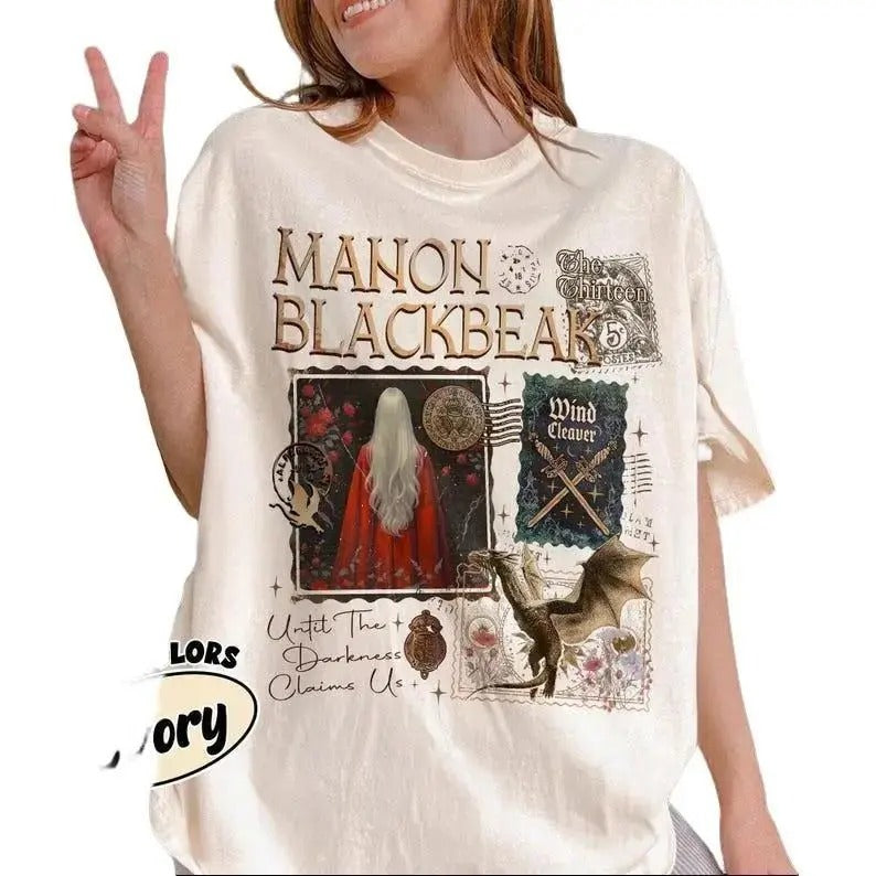 Manon Blackbeak Shirt, The Thirteen From Now Until The Darkness Claims Us, SJM acotar Crescent City, throne of glass book...