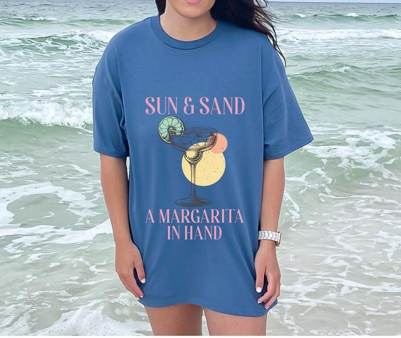 Margarita Shirt Drinking Shirt Tequila Shirt Salty Shirt Trendy Beach Shirt Beach Shirt Beach T-shirt Vacation Shirt...