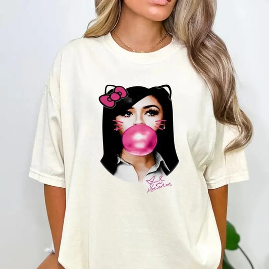 Mariah The Scientist Pink Kitty Bubble Gum Graphic T Shirt, Pink Pony Club T Shirt, Unisex Short Sleeve Tee Shirt, Casual Clothing Top Womenswear