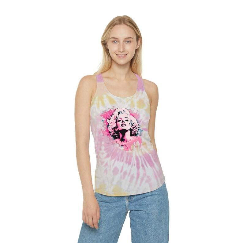 Marilyn Monroe Tie Dye Racerback Tank Top T-Shirts, Hoodie, Sweatshirt | InkThreadWorks.com