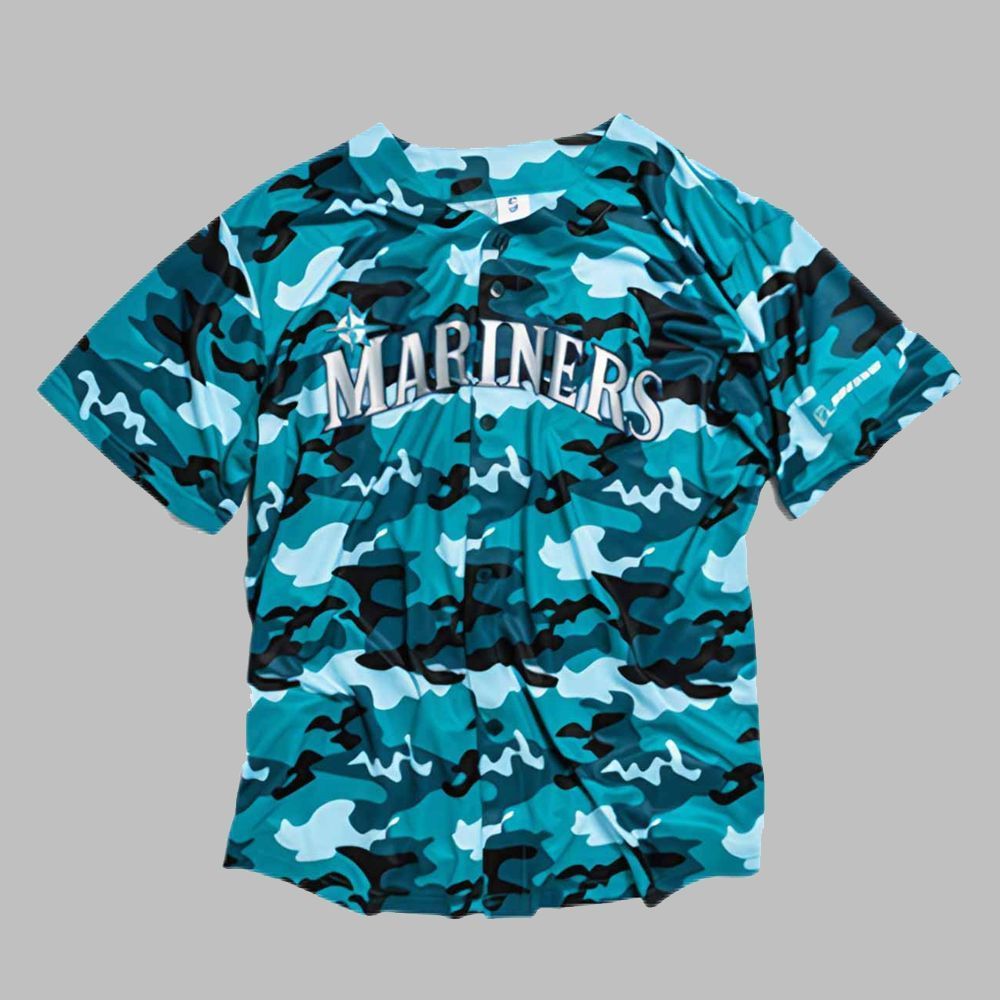 Mariners Salute to Armed Forces Night Camo Jersey Giveaway 2025 - Grishko.com