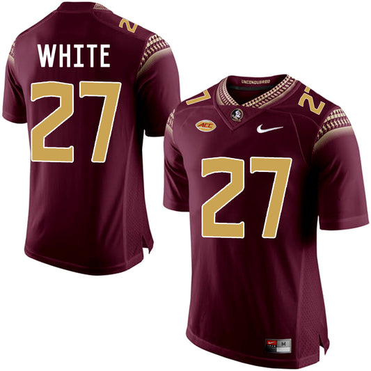 Marquez White 27 Burgundy