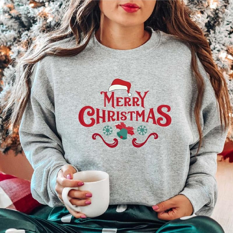 Marry Christmas Sweatshirt, Family Matching Christmas Party Hoodie, Christmas Sweater For Woman, Winter Holiday Gift Long...