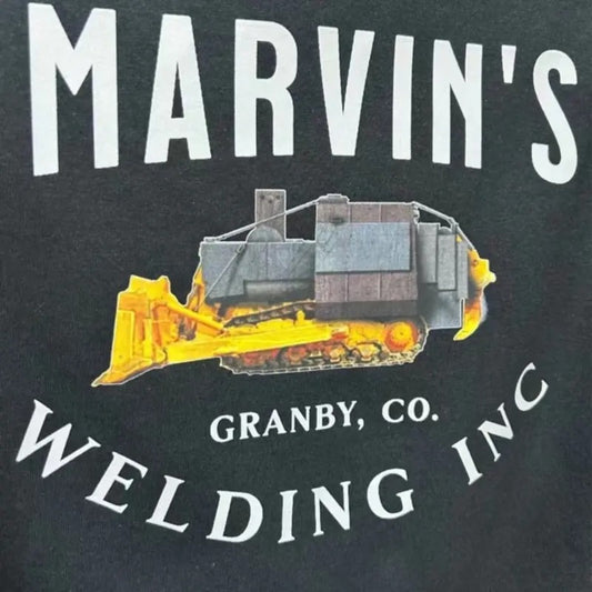 Marvin's Welding T-shirt - Unisex Casual Cotton Fabric Top with Welding Machine Graphic Design
