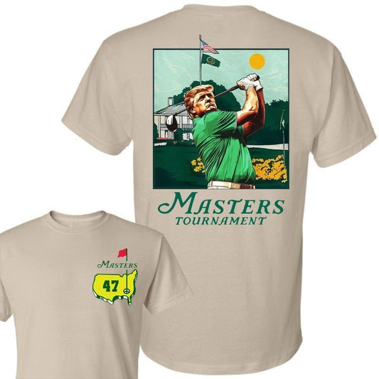 Masters Tournament Golf 2025 TRump classic cotton T-shirt for men and women, Casual Short Sleeve T-Shirt for Summer