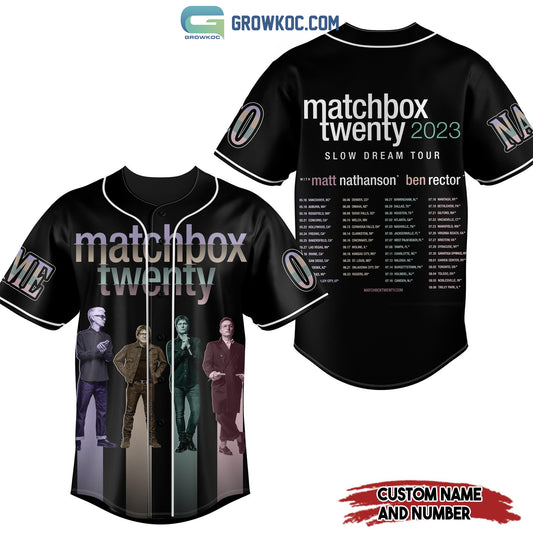 Matchbox Twenty 2023 Slow Dream Tour Personalized Baseball Jersey