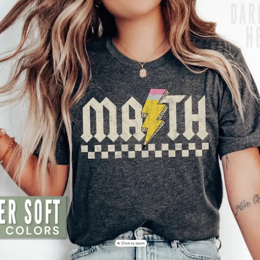 Math Teacher Shirt Retro Math Teacher Shirts High School Math Teacher Tshirt Back To School Teacher Appreciation Gift for...