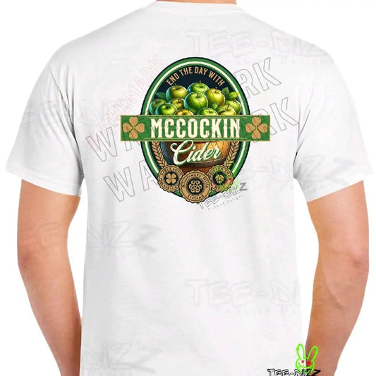 McCockin Cider Men's funny T-shirt- Crewneck humor Menswear Casual Tshirt Hoodie, Sweatshirt | InkThreadWorks.com