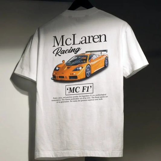 McLaren F1 Racing T-Shirt, Original Art Car Shirt Poster Type Design for Birthday, Gifts For Car Guys, Gift for Dad, Porsche Shirt, Car Shirt, Racing Shirt Menswear Top