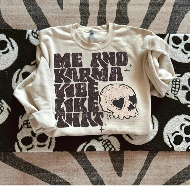 Me and Karma DTF Transfers - THIS IS NOT A SHIRT Hoodie, Sweatshirt | InkThreadWorks.com