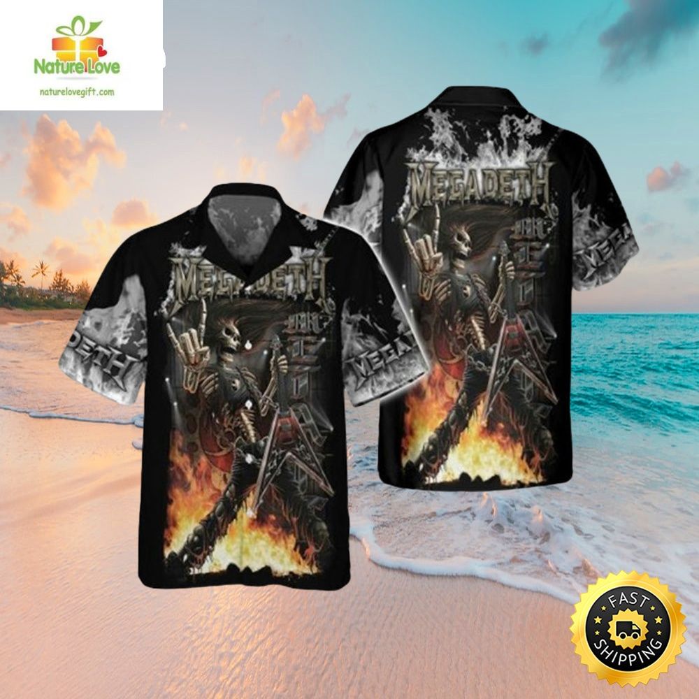Megadeth Symphony of Destruction Hawaiian Shirt Rock Band Tee