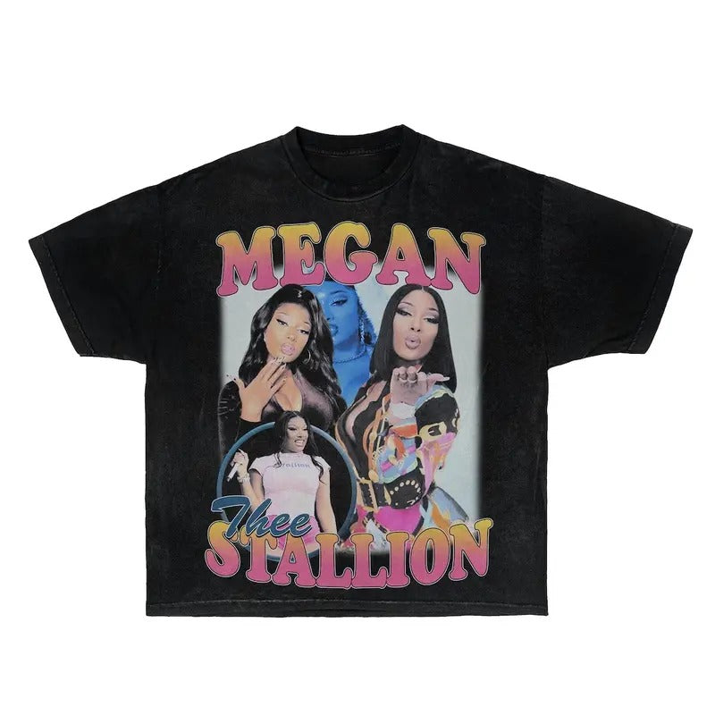 Megan Thee Stallion 90s Retro Rap Bootleg Tee Hoodie, Sweatshirt | InkThreadWorks.com