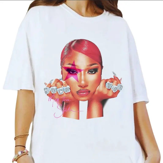 Megann Theee Stallion Shirt Cotton Fabric Hoodie, Sweatshirt | InkThreadWorks.com