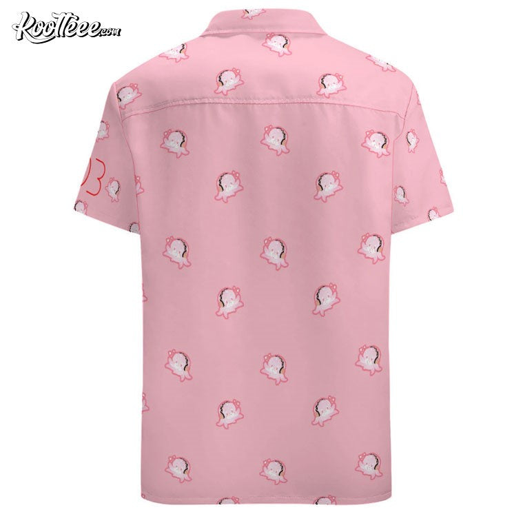 Megurine Luka Vocaloid Button Up Hawaiian Shirt