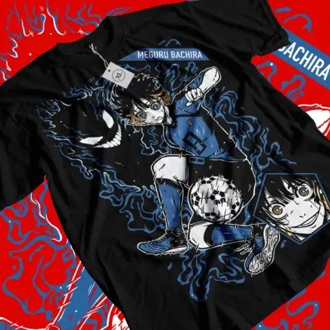 Meguru Bachira T-shirt Blue lock Kunigami,Rin Itoshi,Nagi Anime Manga All Size