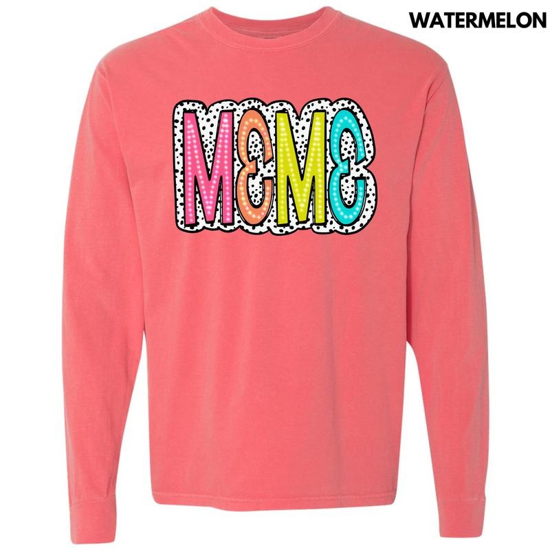Meme Neon Spotted Long Sleeve Comfort Colors T-Shirt 'NLB' Hoodie, Sweatshirt | InkThreadWorks.com