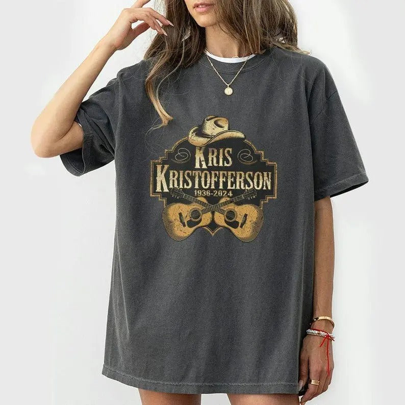 Memorial Kris Kristofferson Shirt, Memorial Commemorative Gift, Life Of The Country Music Legend Unisex Shirt Hoodie,...
