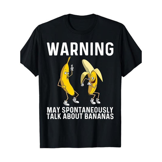 Men's Casual Cotton T-Shirt with Funny Banana Print - Loose Fit, Crew Neck, Perfect for Summer & Beach Outings made in usa
