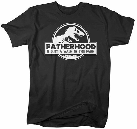 Men's Funny Dad T Shirt Father's Day Gift Fatherhood Walk In The Park Shirt Dinosaur Shirt T Rex Shirt